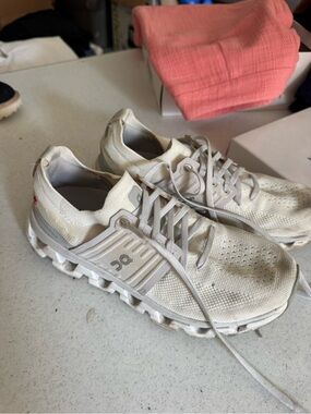 On Cloud Lightweight Running Shoes in Off-White